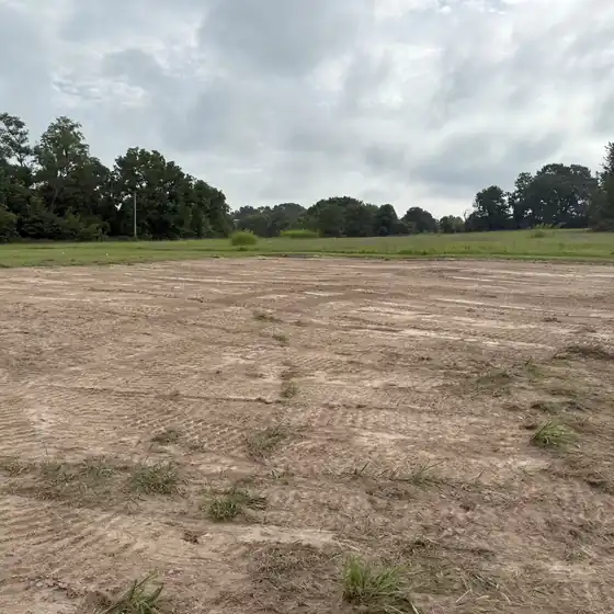 Cleared and graded lot ready for a build