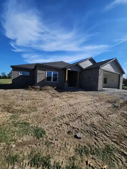 Finished new-build brick home on a graded lot