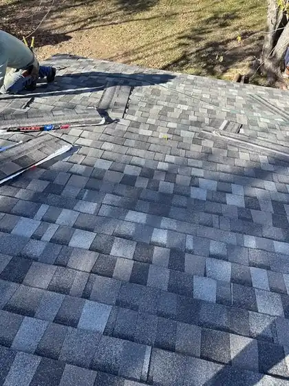 New shingles going onto a roof slope